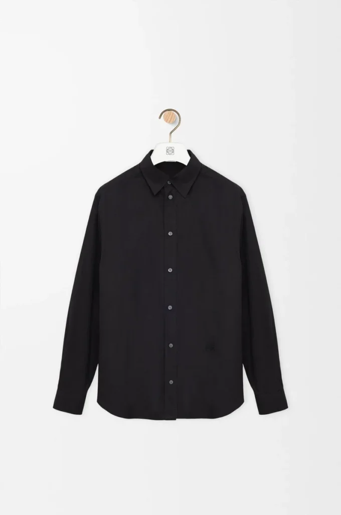 Camisa de algodón negro