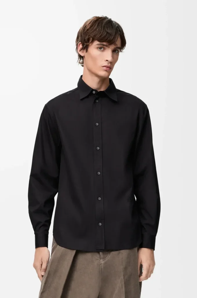 Camisa de algodón negro