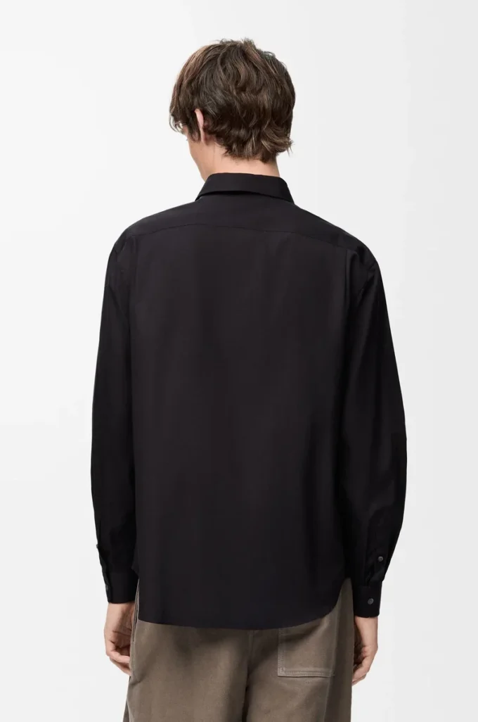 Camisa de algodón negro