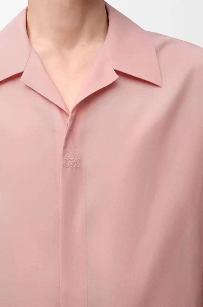 Camisa de manga corta de lana Coral Camisa de manga corta de lana Coral