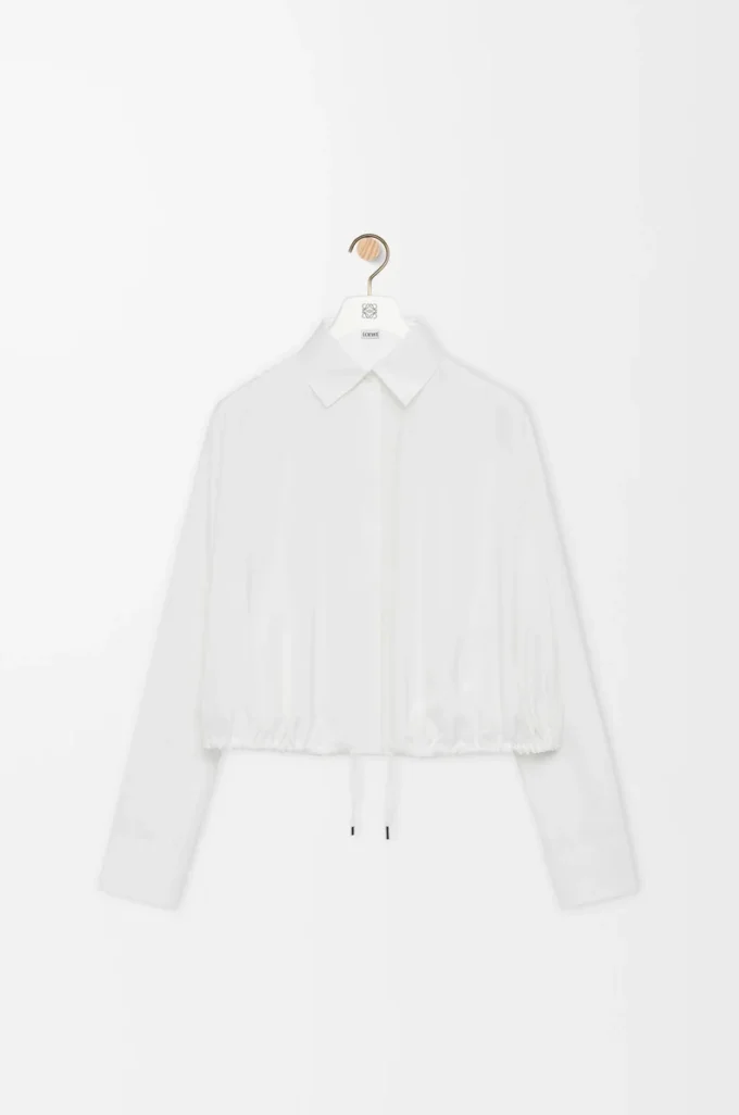 Camisa globo de seda blanca Camisa globo de seda blanca
