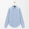 Camisa híbrida de algodón y lana Azul claro/Gris Camisa híbrida de algodón y lana Azul claro/Gris