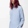 Camisa híbrida de algodón y lana Azul claro/Gris Camisa híbrida de algodón y lana Azul claro/Gris