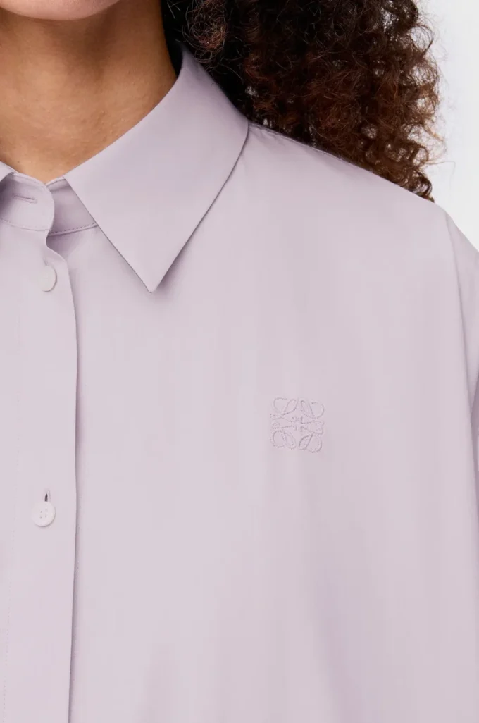 Camisa trapecio de algodón lila Camisa trapecio de algodón lila