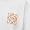 Camiseta de corte cuadrado en algodón blanco