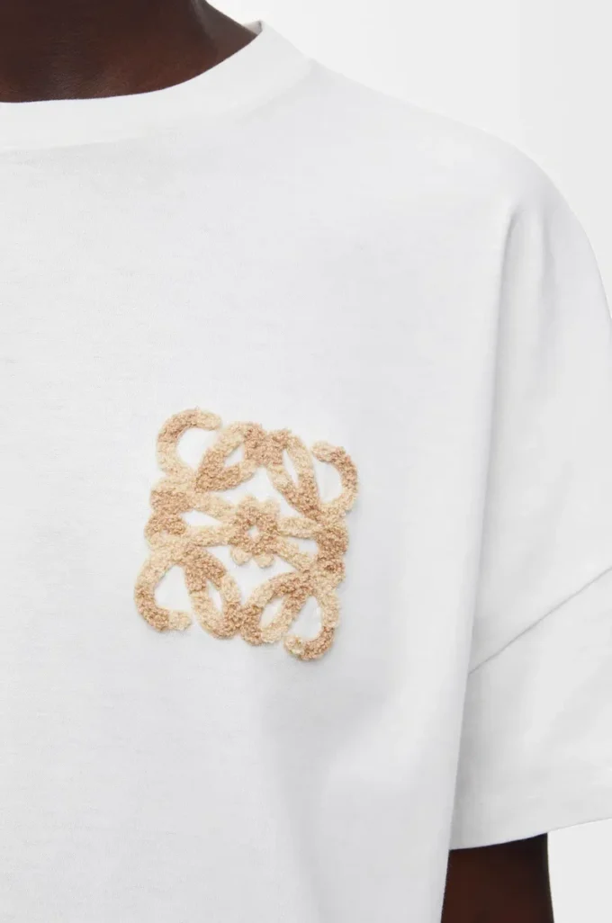 Camiseta de corte cuadrado en algodón blanco