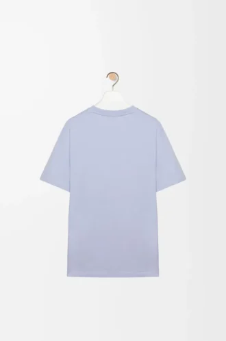 Camiseta de corte holgado en algodón azul claro