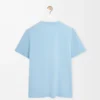 Camiseta de corte holgado en algodón azul claro Camiseta de corte holgado en algodón azul claro