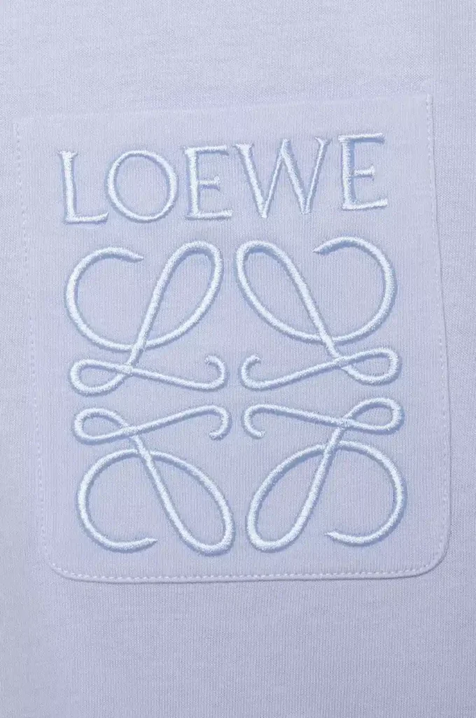 Camiseta de corte holgado en algodón azul claro Camiseta de corte holgado en algodón azul claro