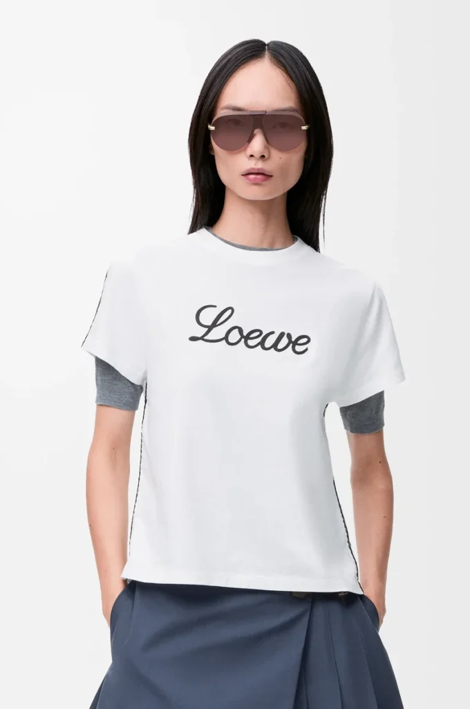 Camiseta de corte holgado en algodón blanco