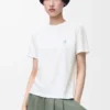 Camiseta de corte holgado en algodón blanco