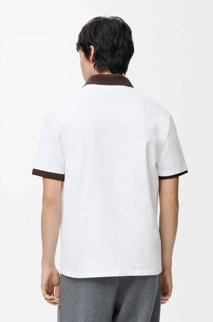 Camiseta de corte holgado en algodón blanco Camiseta de corte holgado en algodón blanco