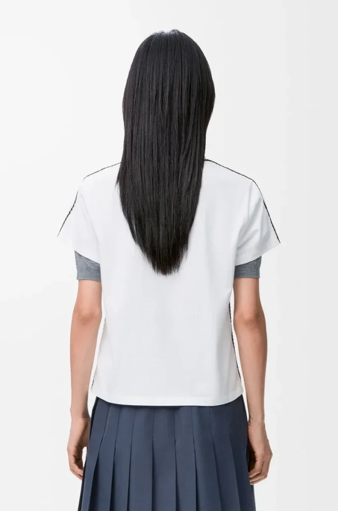 Camiseta de corte holgado en algodón blanco