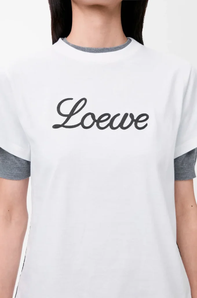 Camiseta de corte holgado en algodón blanco