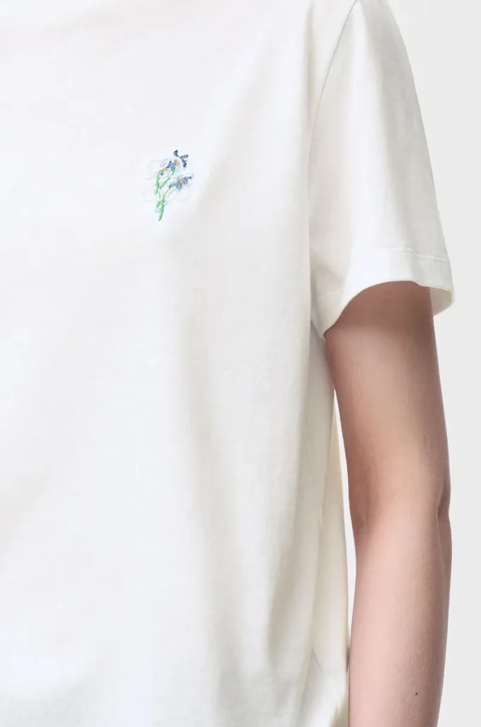 Camiseta de corte holgado en algodón blanco