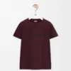 Camiseta de corte holgado en algodón, color burdeos