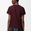 Camiseta de corte holgado en algodón, color burdeos