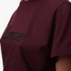 Camiseta de corte holgado en algodón, color burdeos