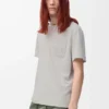 Camiseta de corte holgado en algodón gris medio Camiseta de corte holgado en algodón gris medio