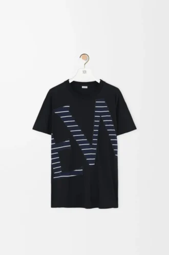 Camiseta de corte holgado en algodón Negro