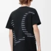 Camiseta de corte holgado en algodón Negro Camiseta de corte holgado en algodón Negro