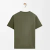Camiseta de corte holgado en algodón verde caqui Camiseta de corte holgado en algodón verde caqui