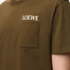 Camiseta de corte holgado en algodón verde caqui