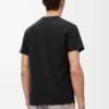 Camiseta de corte recto en algodón antracita Camiseta de corte recto en algodón antracita