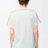 Camiseta de corte recto en algodón blanco