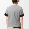 Camiseta de corte recto en algodón gris jaspeado