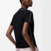 Camiseta de corte recto en algodón Negro
