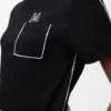 Camiseta de corte recto en algodón Negro