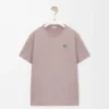 Camiseta de corte recto en algodón rosa claro Camiseta de corte recto en algodón rosa claro