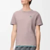 Camiseta de corte recto en algodón rosa claro Camiseta de corte recto en algodón rosa claro