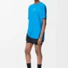 Camiseta deportiva en jersey técnico Azul