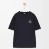 Camiseta holgada de algodón azul marino