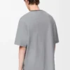 Camiseta holgada de algodón gris jaspeado. Camiseta holgada de algodón gris jaspeado.