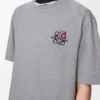 Camiseta holgada de algodón gris jaspeado. Camiseta holgada de algodón gris jaspeado.