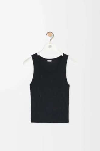 Camiseta sin mangas Anagram en seda negra
