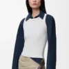 Camiseta sin mangas con anagrama en viscosa elástica Blanca Camiseta sin mangas con anagrama en viscosa elástica Blanca