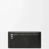 Cartera continental Pebble en piel de becerro mini grano. Negro Cartera continental Pebble en piel de becerro mini grano. Negro
