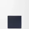 Cartera doble para monedas en piel de becerro clásica texturizada Deep Navy Cartera doble para monedas en piel de becerro clásica texturizada Deep Navy