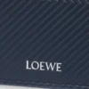 Cartera doble para monedas en piel de becerro clásica texturizada Deep Navy Cartera doble para monedas en piel de becerro clásica texturizada Deep Navy