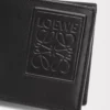 Cartera doble para monedas en piel de becerro satinada negra Cartera doble para monedas en piel de becerro satinada negra