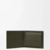 Cartera para monedas Puzzle con doble pliegue en piel de becerro clásica Dark Khaki Cartera para monedas Puzzle con doble pliegue en piel de becerro clásica Dark Khaki