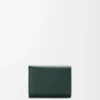 Cartera plegable de tres pliegues en piel de becerro granulada Pebble, color Sherwood Cartera plegable de tres pliegues en piel de becerro granulada Pebble, color Sherwood