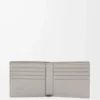 Cartera plegable en piel de becerro clásica texturizada Shell Grey Cartera plegable en piel de becerro clásica texturizada Shell Grey