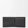 Cartera plegable para monedas en piel de becerro granulada suave color antracita Cartera plegable para monedas en piel de becerro granulada suave color antracita