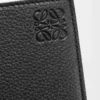 Cartera plegable para monedas en piel de becerro granulada suave, color negro Cartera plegable para monedas en piel de becerro granulada suave, color negro