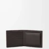 Cartera plegable para monedas Puzzle en piel de becerro clásica, color oliva/marrón oscuro Cartera plegable para monedas Puzzle en piel de becerro clásica, color oliva/marrón oscuro